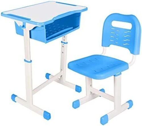 Kids Desk and Chair Set - Blue - Lot 554