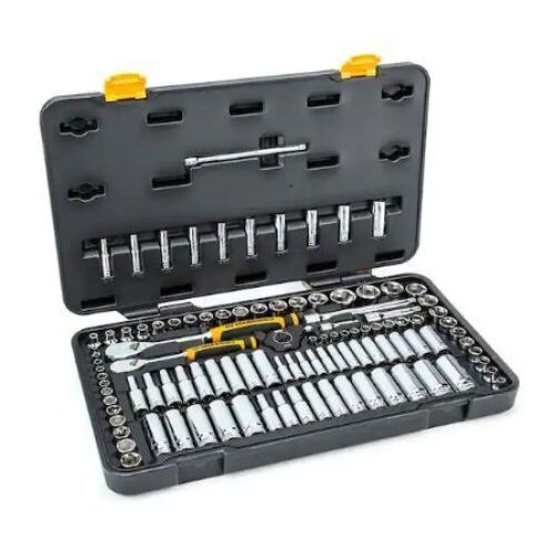 GEARWRENCH 1/4 in. and 3/8 in. Drive 6-Point Standard & Deep SAE/Metric 90-Tooth Ratchet and Socket Mechanics Tool Set (106-Piece) - Lot 602