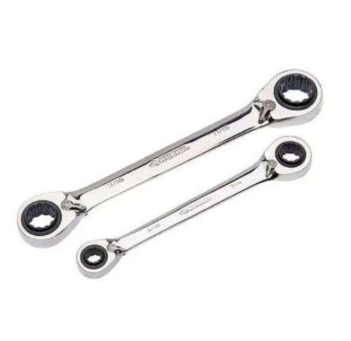 Husky SAE Quad Drive Ratcheting Wrench Set (2-Piece) - Lot 647