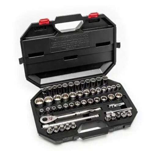 Husky 1/2 in. Drive Mechanics Tool Set (52-Piece) - Clips on Case Broken - Lot 669