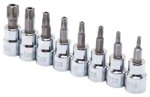 8-Piece 3/8 in. Drive Tamper Proof Torx Bit Socket Set - Lot 893