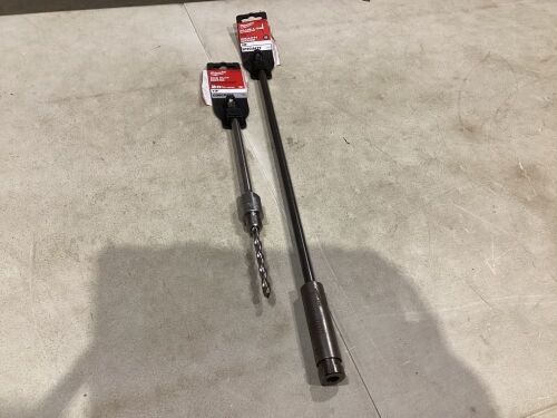 Milwaukee 13 in. Carbide SDS-PLUS Masonry Core Bit Adapter & PLUSLOK 18 in. SDS-PLUS Carbide Bit Extension - Lot 928
