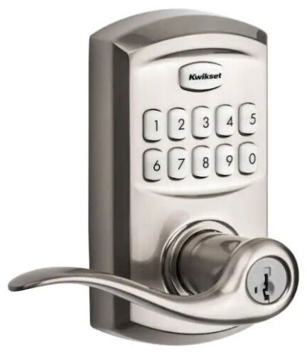 Kwikset 917 SmartCode Satin Nickel Electronic Door Lever - Lot 496