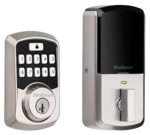 Kwikset Aura Satin Nickel Electronic Bluetooth Deadbolt - Lot 109