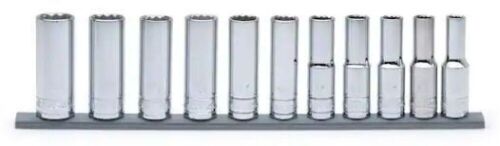 11-Piece 1/2" Drive Deep Metric Socket Set - Lot 522