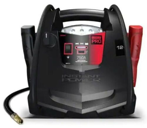 Automotive 12V 750 Peak Amp Jump Starter and Portable Power Station with 150-PSI Air Compressor - Lot 480
