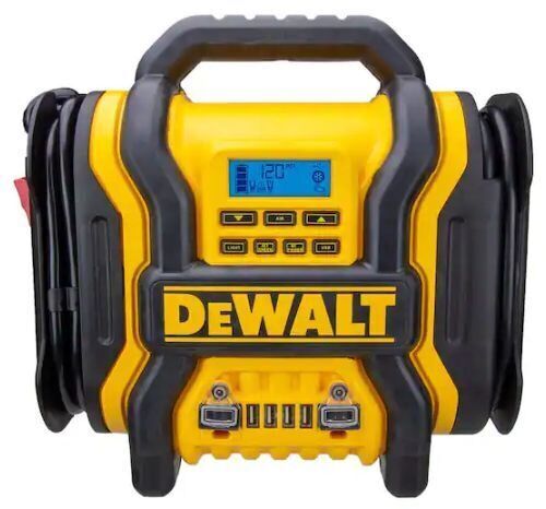 1600 Peak Amp Portable Car Jump Starter with 120 PSI Digital Air Compressor and 500W Inverter - Lot 490