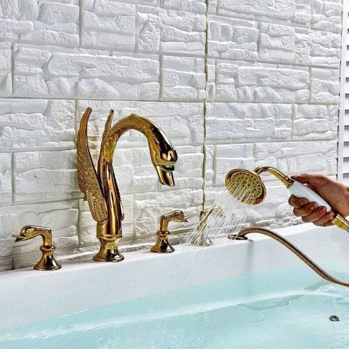 Golden Swan Bathtub Faucet Set - Lot 104