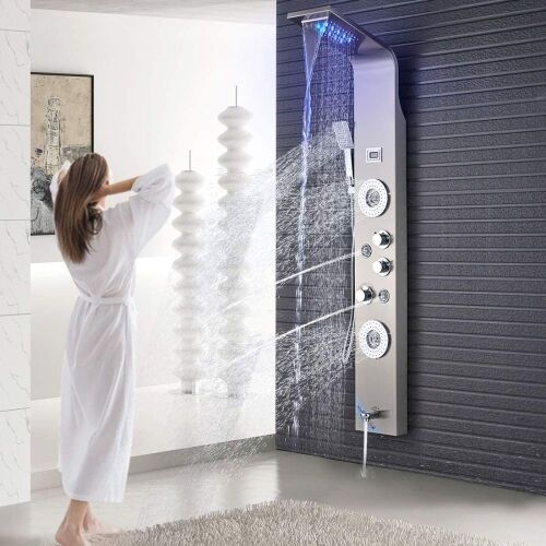 Saeutowy LED Rainfall Shower Panel Tower - Lot 102