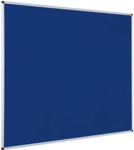 48"x36" Notice Board - Felt Blue, Aluminum Frame - Lot 306