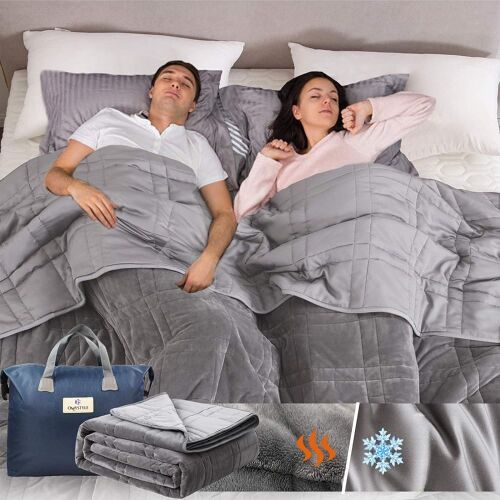 88"x104" Weighted Blanket - King Size, Gray - Lot 471