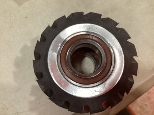4" Serrated Rubber Contact Wheel for Belt Sander Grinder 2" Wide w/ 6206 Bearing  - Lot 160