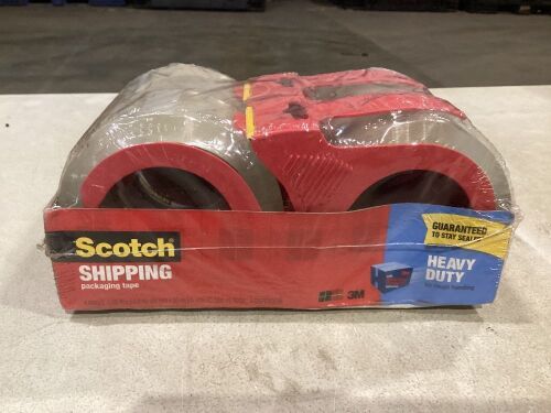Scotch Heavy Duty Packaging Tape, 4 Rolls - Lot 927