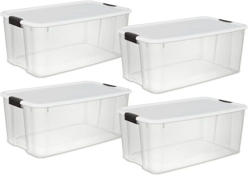 Sterilite 116 Quart Ultra Latch Box, 4-Pack  - Lot 792