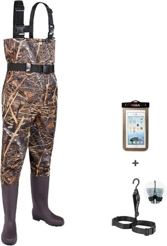 FishingSir Nylon & PVC Cleated Bootfoot Chest Waders - Lot 141