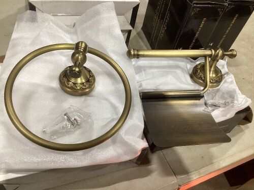 Lot of (3) Toilet Paper Holder & Towel Holder Sets  - Lot 261