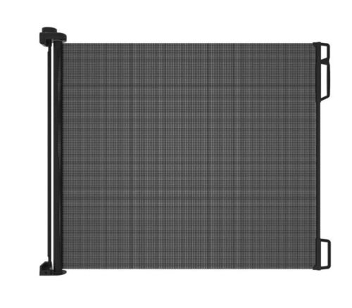 Perma Child Safety Outdoor Retractable Baby Gate 33" Tall, Extends to 71" Wide, Black - Lot 867