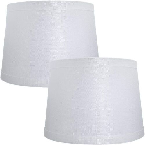 ALUCSET Double Medium Drum Fabric Lamp Shades, Set of 2 - Lot 600