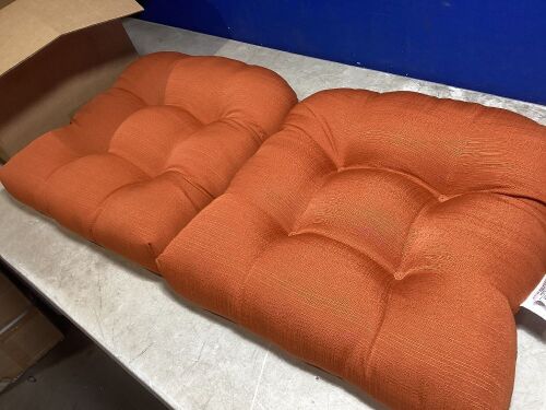 Lot of (2) Orange Seat Cushions - Lot 684