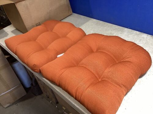 Lot of (2) Orange Seat Cushions - Lot 694