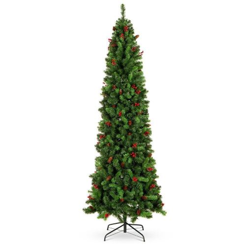6' Unlit Pre-Decorated Pine Artificial Christmas Tree with Pine Cones and Berries - Lot 559