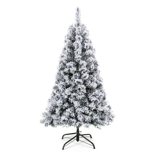 4.5' Snow Flocked Christmas Tree, Premium Holiday Pine Branches - Lot 672