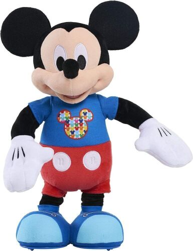 Disney Junior Hot Dog Dance Break Mickey Mouse, Interactive Plush Toy, Lights Up and Sings  - Lot 833
