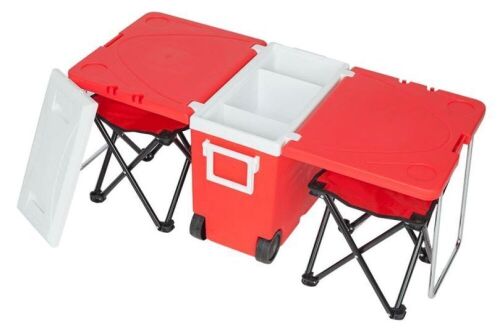 Rolling Cooler Picnic Foldable Table  - Lot 458