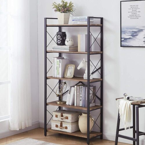 5-Tier Vintage Bookshelf - Lot 1017