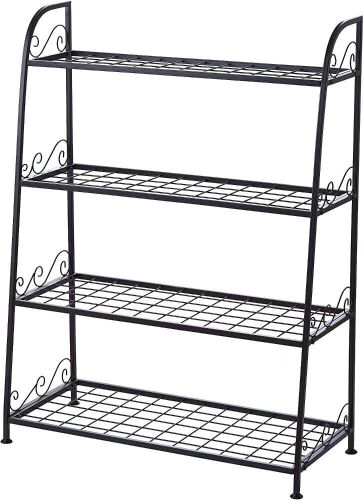 FaithLand 4-Tier Indoor/Outdoor Metal Plant Stand - Lot 931