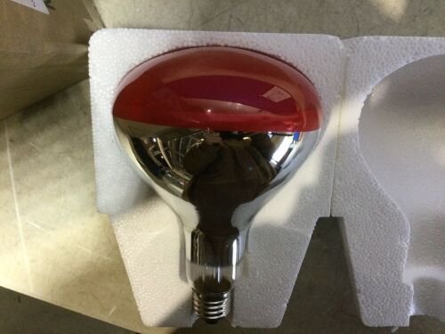 Red Heat Lamp with White Base - Lot 963