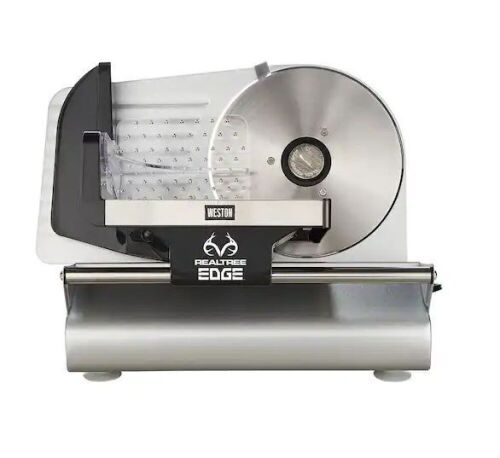 Weston Realtree Edge 200-Watt Silver Meat Slicer with Camouflage Storage Cover - Lot 384
