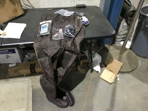 Nyon & PVC Cleated Bootfoot Chest Waders - Unknown Size - Lot 852