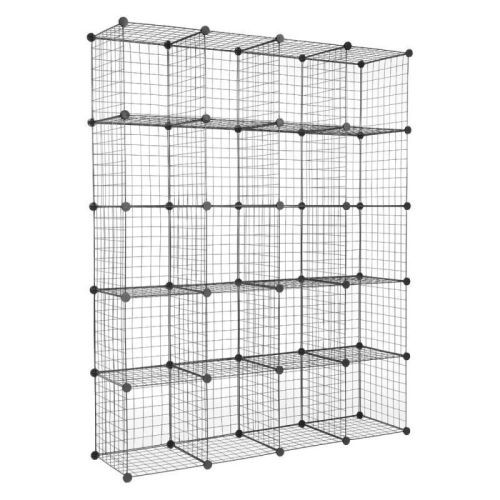 Modular DIY 20-Cube Wire Grid Storage Organizer - Lot 406