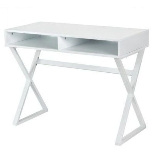 Modern Computer Desk Makeup Vanity Table with 2 Storage Compartments - Lot 214