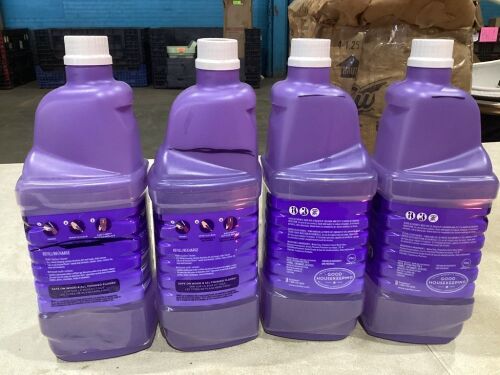 Lot of (4) 1.25L Swiffer WetJet Floor Cleaner - Lavendar - Lot 204