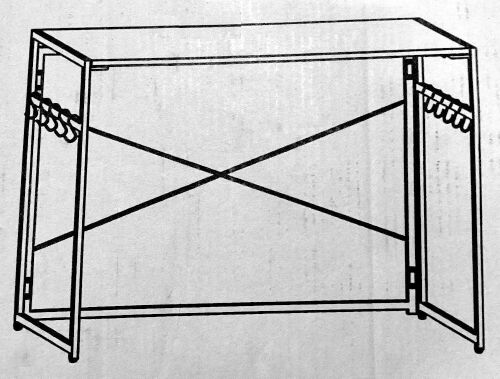 39.4" Modern Simple Folding Desk - White Marble - Lot 249