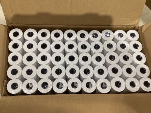 Case of (200) MFLabel 2.25"x50' Thermal Paper Rolls - Lot 980