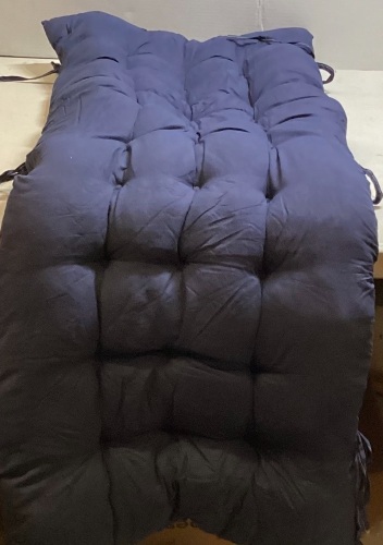 Lot of 6 Long Patio Cushions, Blue - Lot 126