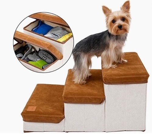DogLemi Foldable Pet Stairs w/ Storage Space - Lot 205