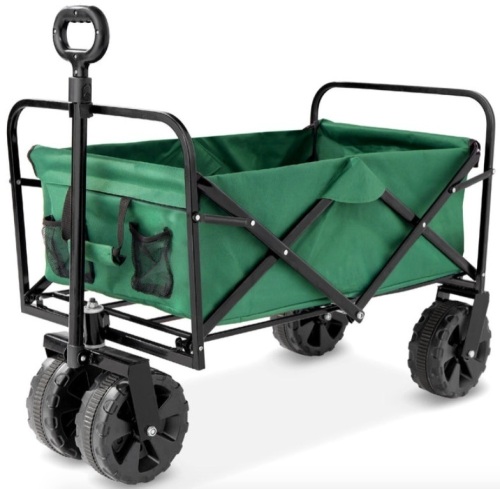 Indoor Outdoor Utility Cart w/ 360-Degree Wheels, Adjustable Handle - 36in - Lot 265