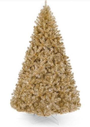 7.5 ft. Gold Unlit Tinsel Artificial Christmas Tree - Lot 266