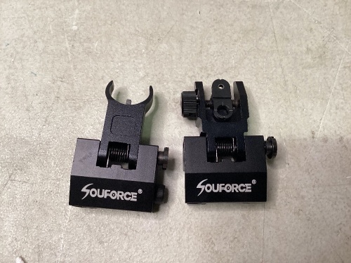 Pair Metal QD Flip Up Rapid Transition 20mm Picatinny Sight Set Mount - Lot 416
