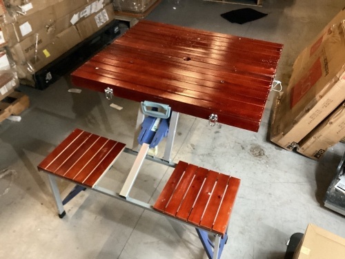 Folding Wooden Picnic Table - Lot 661