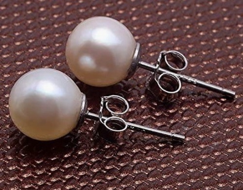 JYX Akoya Pearl Earrings STuds 6-7mm Round White - Lot 33