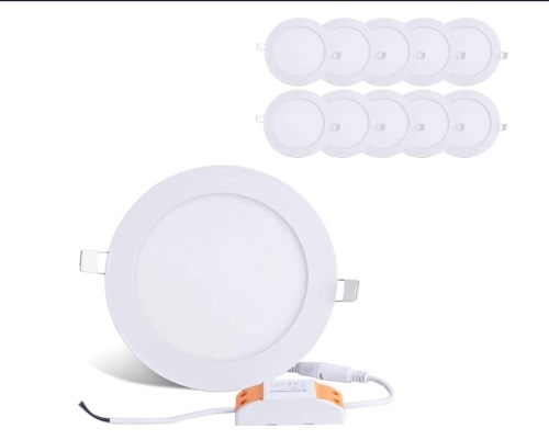 Lot of 10 Brillihood 12W 6-Inch Ultra-Thin Round LED Recessed Downlight - Lot 418