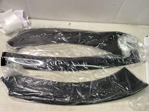 Glossy Black Front Bumper Lip Splitter Body Protector Kit for Ford Mustang 15-17, May Be Missing Hardware - Lot 448
