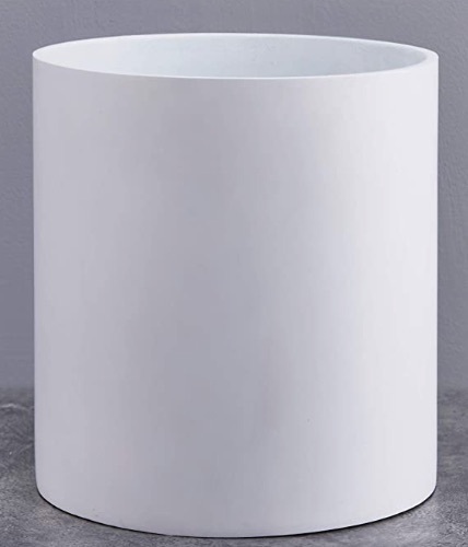 FaithLand Plant Pot, Drainage Plug, Drainage Mesh Screen, Matte White, 10 in - Lot 917