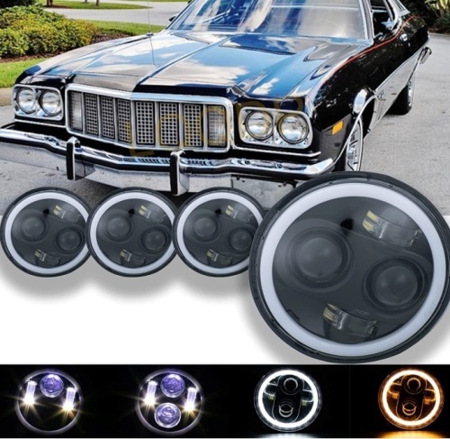 LQQDP 4pcs 5.75" Inch Headlights Assembly H4/9003/HB2 Conversion Kit - Lot 533
