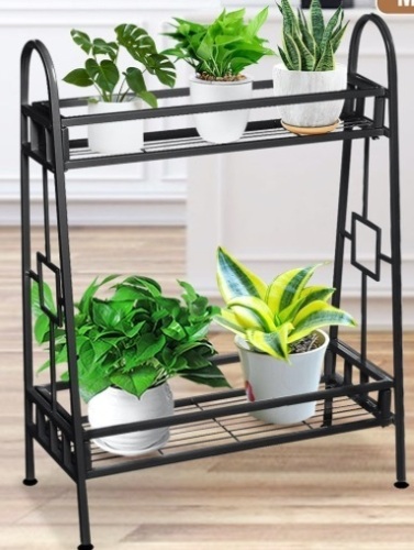 2-Tier Metal Plant Stand, May Be Missing Hardware - Lot 945
